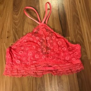 Victoria secret bralette lace floral bra large